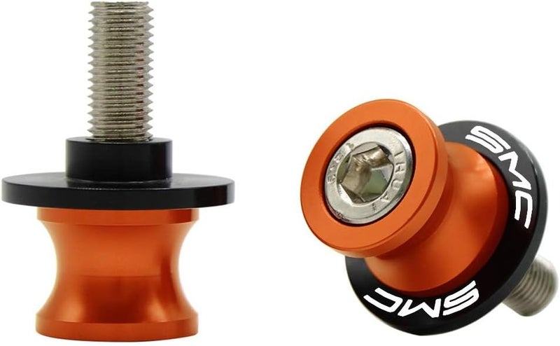 FREAXLL 2pcs M10 X1.5 Motorcycle 10mm Swing arm Sliders Spools for 690 SMC R 690 DUKE SMC 790 2009-2016 2019-2024 (Orange) - Image 3